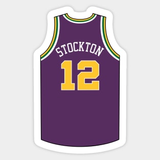 John Stockton Utah Jersey Qiangy Sticker